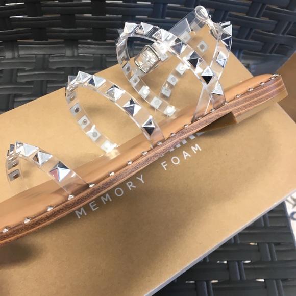 💎Clear Studded Cushionaire Memory Foam Sandals💎 - Picture 3 of 8